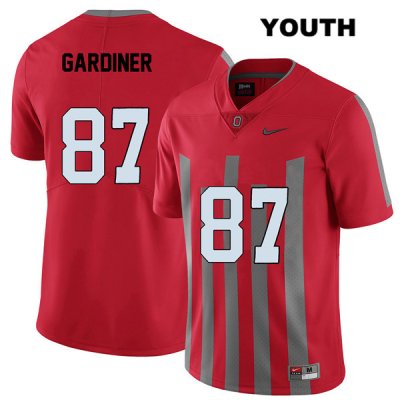 Youth NCAA Ohio State Buckeyes Ellijah Gardiner #87 College Stitched Elite Authentic Nike Red Football Jersey RO20V65VL